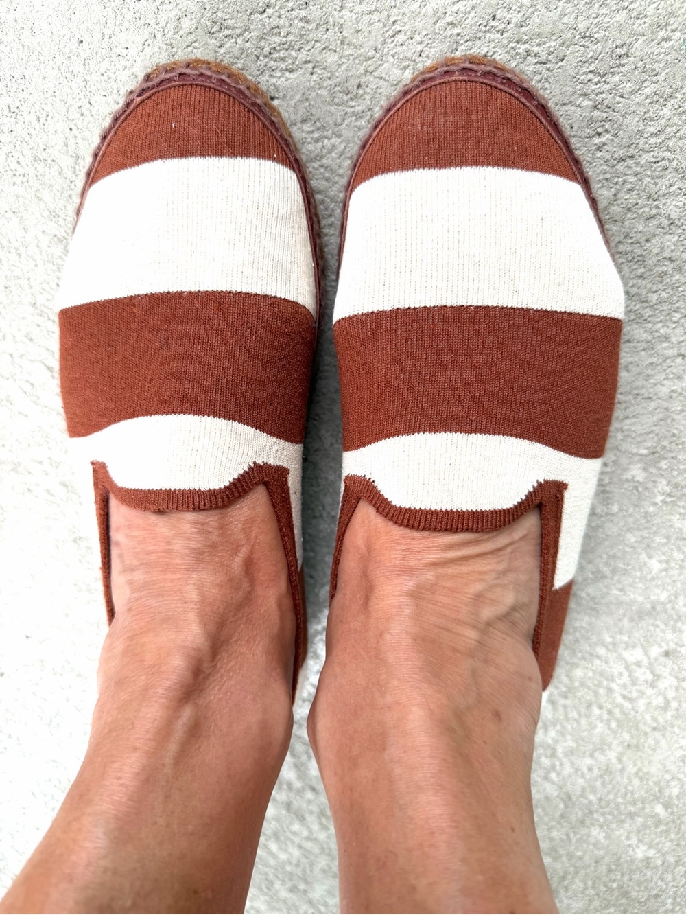 Loro Piana Seaside Walk Canvas Espadrilles Brown Cream Striped EU 37 - Picture 13 of 17